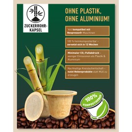 HAGENBECK ENTRÉE Crema Espresso Pack of 10 | Biodegradable Coffee Capsules | Compatible with Nespresso®* Machines | Sustainable & Aluminium Free | 100% Compostable Organic Bagasse Capsules