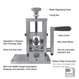 HONSAKU Electric/Manual/Drill Powered Wire Stripper Machine Automatic Tool for Cutting Cable Wire Stripping Wires of 2-25 mm wire stripping machine