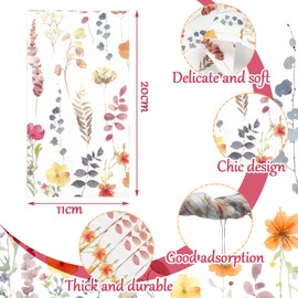 Seajan 200 Pcs Ink Floral Paper Guest Napkins Disposable Hand Towels for Bathroom Paper Disposable Guest Towels Napkins for Wedding Bathroom