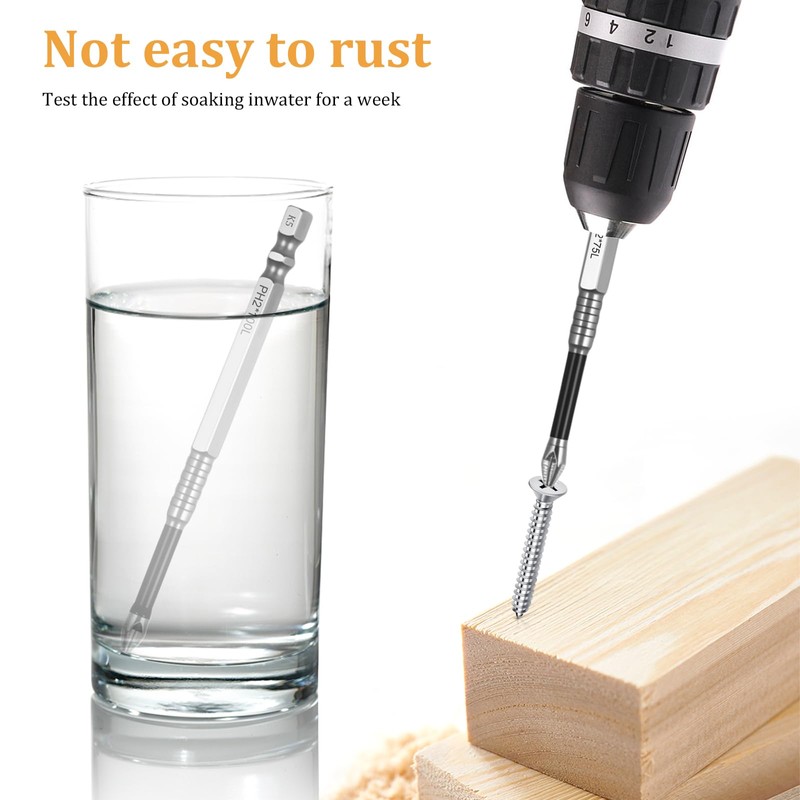 9 PcsMagnetic Screwdriver Bits, High Magnetic Screwdriver Drill Bit Set,