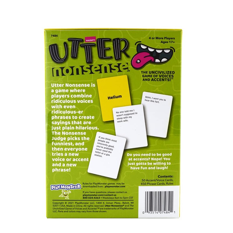 Utter Nonsense Naughty Edition - The Crazy Board Game of