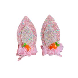 Easter Bunny Hair Clips Hairpins with Glitter Rabbit Ears Baby Girls Hair-Clip JHE14 (Set-F)