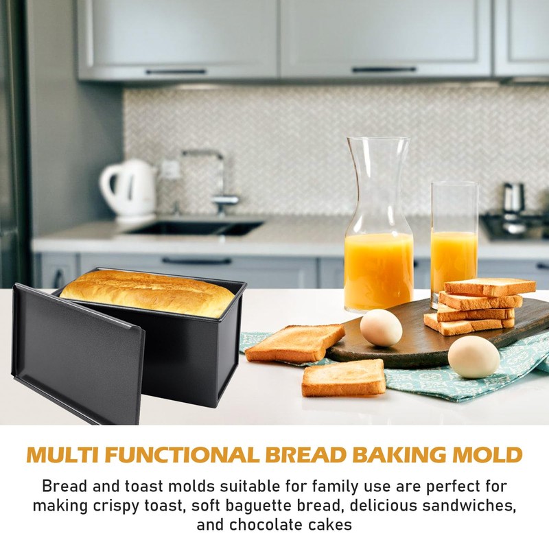 BORDEAG Bread Baking Mould with Lid, Non-Stick Bread Moulds for
