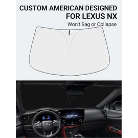 Proadsy 2024 - Parasol plegable para parabrisas delantero con ajuste personalizado 2024 2023 2022 Lexus NX Sedan, Coupe, Hatchback, LX, EX, EX-L, Sport, Touring, Si Accesorios