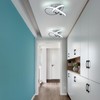 GEADI Modern LED Ceiling Light Fixtures, 20W Chrome Chandelier Lighting,