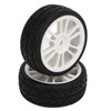 2PCS RC Racing Tire Plastic Wheel Hub and Rubber Tire