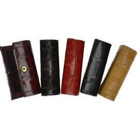 Eelskin Lipstick Cosmetic Case (Burgundy)