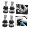 iplusmile 4pcs Metal Tire Valve Stem Replacement Kit Plated Wheel
