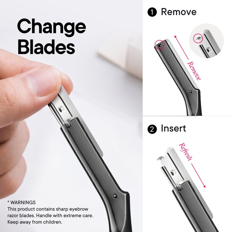 Eyebrow Razor, Face Razor for Women & Men, 6 Blades,