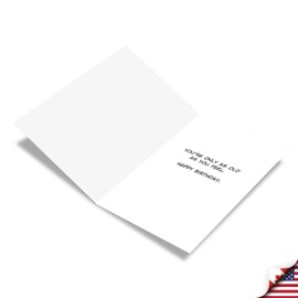 NobleWorks - 1 Awesome Birthday Greeting Card - Cartoon Art, Happy Funny Bday Note - Old-age Dwarves 4729