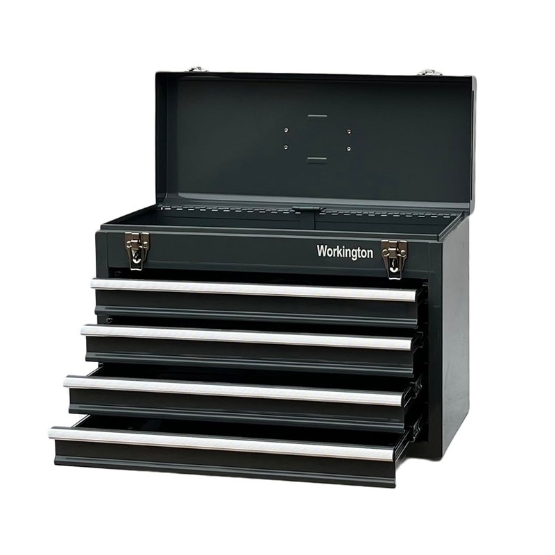 Workington Portable Metal Tool Chest with 4 Drawers, 20" 4-Drawer
