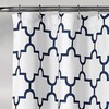 Lush Decor Navy Bellagio Fabric Shower Curtain, Bathroom Accessories (72"