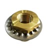 Legines Brass Pipe Fitting, Bulkhead Coupling Tank Fitting, 3/8" NPT