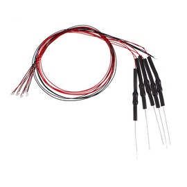 uxcell 5pcs Prewired 0402 Red Surface Mounted Devices LED Light Emitting Diode - DC 6-18V Micro Wired Soldered Mini LED Lights with Resistor