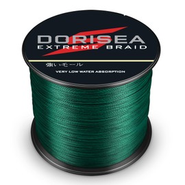 Dorisea Extreme Braid 100% Pe Braided Fishing Line 6-300Lb Test Fishing Wire 100m/109Yards Fishing String-Abrasion Resistant Incredible Superline Zero Stretch Small Diameter (Moss Green, 20lb/0.20mm)