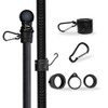 5ft Premium Tangle-Free Carbon-Fiber Flag Pole with 2 Flag Rings,