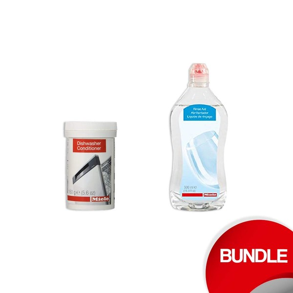 Miele Bundle - Rinse Aid and DishClean NEW Dishwasher Conditioner in Powder form for Dishwashers