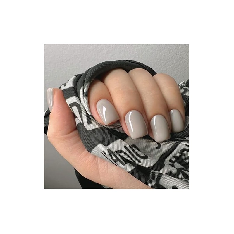 Pack of 24 Plain Nails for Sticking, Short, Glossy Press