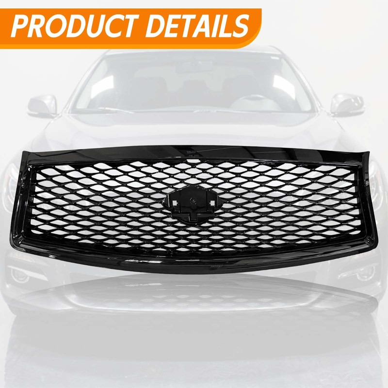YLT AUTO Front Bumper Cover Upper Grille Replacement Shroud Front