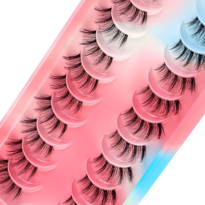Half False Eyelashes, 10 Pairs False Eyelashes, Russian Strip Lashes,