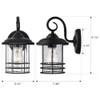 Emliviar 1-Light Outdoor Wall Lantern 2 Pack, Exterior Wall Lamp