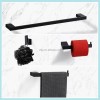 Matte Black Bathroom Accessories Set 5 Pieces, Wall Mounted Screw-In