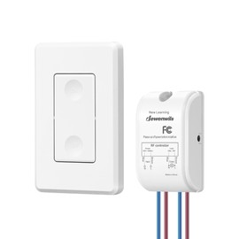 DEWENWILS Wireless Light Switch Kit - No Wiring, 10A/1000W, 100 Ft RF Range, Remote Control for Ceiling Lights, Fans, Lamps