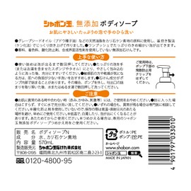 Shabondama Additive-free Body Soap, Generous Foam, 19.4 fl oz (570 ml)