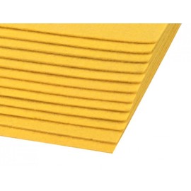 Craft Felt Sheets Pack of 10 Flex Felt DIN A4, Thickness 1.5-2 mm, Felt Board, 29 Colours, Colour: Yellow