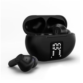 Uolo Pulse Elite 2 -True Wireless ANC/ENC [Active Noise & Environmental Noise Cancelling] Bluetooth 5.3 Headphones, Touch Control Stereo Earphones with Built in Mic for Phone Call - Black
