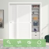 BarnBase 6FT/72(Double 3FT) Bypass Door Hardware, Aluminum Double-Closing Sliding Closet