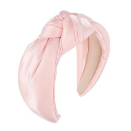 YISSION Pink Knotted Headband Non Slip Wide Head Band Fashion Headbands for Women Top Knot Hairband Hair Accessories for Women Girls