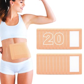 20Pcs Castor Oil Pack Wrap, Organic Cotton Castor Oil Pack Disposable for Castor Oil, Self Adhesive Castor Oil Wrap Pads, No Washing Castor Oil Packs Kit, Anti Oil Leak (Oil Not Included)