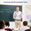 PEAPIN Retractable Teacher Pointer, White Extendable Classroom Pointer Stick for
