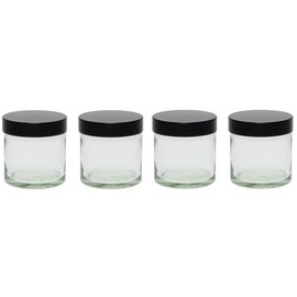Viva Housewares glass jar with lid in different sizes/quantities, Glass, transparent, 60 ml
