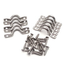 Sydien 304 - Lote DE 10 Hojas de Acero Inoxidable para Kayak de 5 mm, Longitud Total de 5 mm, para Barco, Bimini, Kayak M5