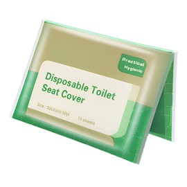 YOFAN Disposable Toilet Seat Covers, 10pcs Flushable Travel Disposable Toilet Seat Covers for Adults Kids Potty Training, Travel Essential Accessories for Airplane, Road Trips, Camping (10)