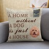 Retro 20"x20" Throw Pillow Cover A Home Without A Dog