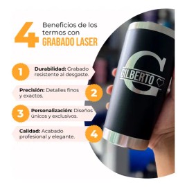 Termo Chivas Guadalajara | 30oz (887ml) | Grabado Láser Personalizado | Acero Inoxidable | Doble Aislamiento | Mantiene Frío 18h / Caliente 8h