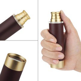 Telescope Brass Spyglass Pirate Monocular - Waterproof Pocket Mini 25x30 Zoomable Collapsible Vintage for Navigation, Voyage View Watching, Games, Travel, Hiking, Hunting
