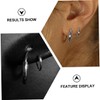 SHOWERORO Minimalist Silver Helix Earrings Titanium Earring Set for Women