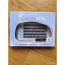 BEYELIAN Easy Lash DIY Kit Plume Cluster Lashes 10-16mm Superfine Band Black