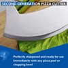 KEISSCO Pizza Cutter Stainless Steel Ulu knife Razor Sharp Rocker