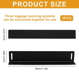 Bcuuozeeing Pack of 3 Car Boot Organiser, Luggage Fixing Boot Fixation, Boot Separator, Suitable for Cars, SUVs, Estate Car Boot Limiters