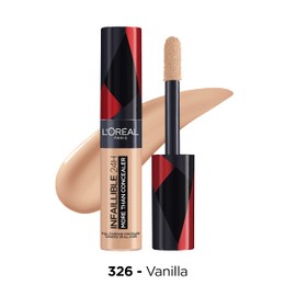 L'Oréal Paris Concealer for covering and refreshing, for an opaque finish and up to 16 hours of hold, Infaillible More Than Concealer, Colour: 326 Vanilla, 11ml