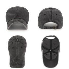 CynKen Baseball Cap All Seasons Adjustable Washed Plain 100% Cotton Dad Hat for Men Women Yellow