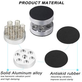 Neutrual 4pcs Silver 44x40mm Spring Isolation Plaform Pad Feet Stand Spikes for HiFi Record Players/Subwoofer/Turntable/Amplifier/Speaker/Recorder