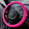 Spurtar Hot Pink Car Steering Wheel Cover Women, Hot Pink
