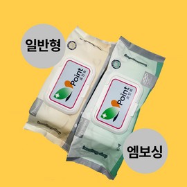 Point wet wipes embossed type 60 sheets x 15 packs (1 box) big size / 포인트 물티슈 엠보싱형 60매 x 15팩(1박스) 빅사이즈