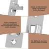 90 Degree Right Angle Door Lock Hasp Latch - Stainless